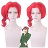 Men 35CM JOJO's Bizarre Adventure Kakyoin Noriaki Ponytail Wig Cosplay Costume Heat Resistant Synthetic Hair Party Role Play Wig