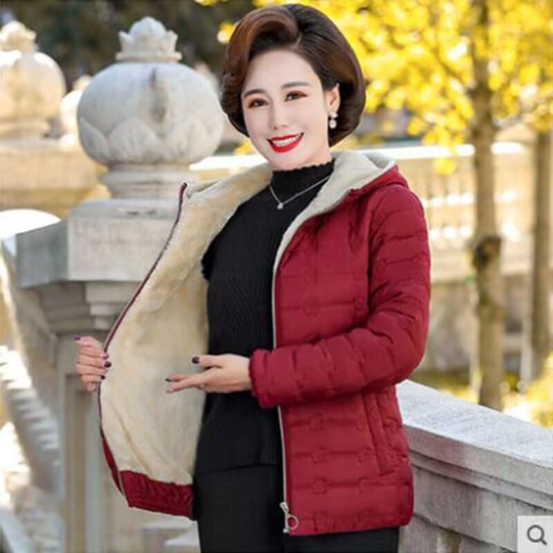 Women's Hooded Loose Thin Outerwear Autumn Winter Plus Size Thickened Short Loose Padded Jacket Warm Comfortable
