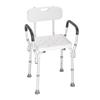 Shower Chair, Shower Seat with Back, Adjustable Height Shower Stool, Shower Chair for Inside Shower Bathtub, Non-slip Bathroom Bench Bath Chair for