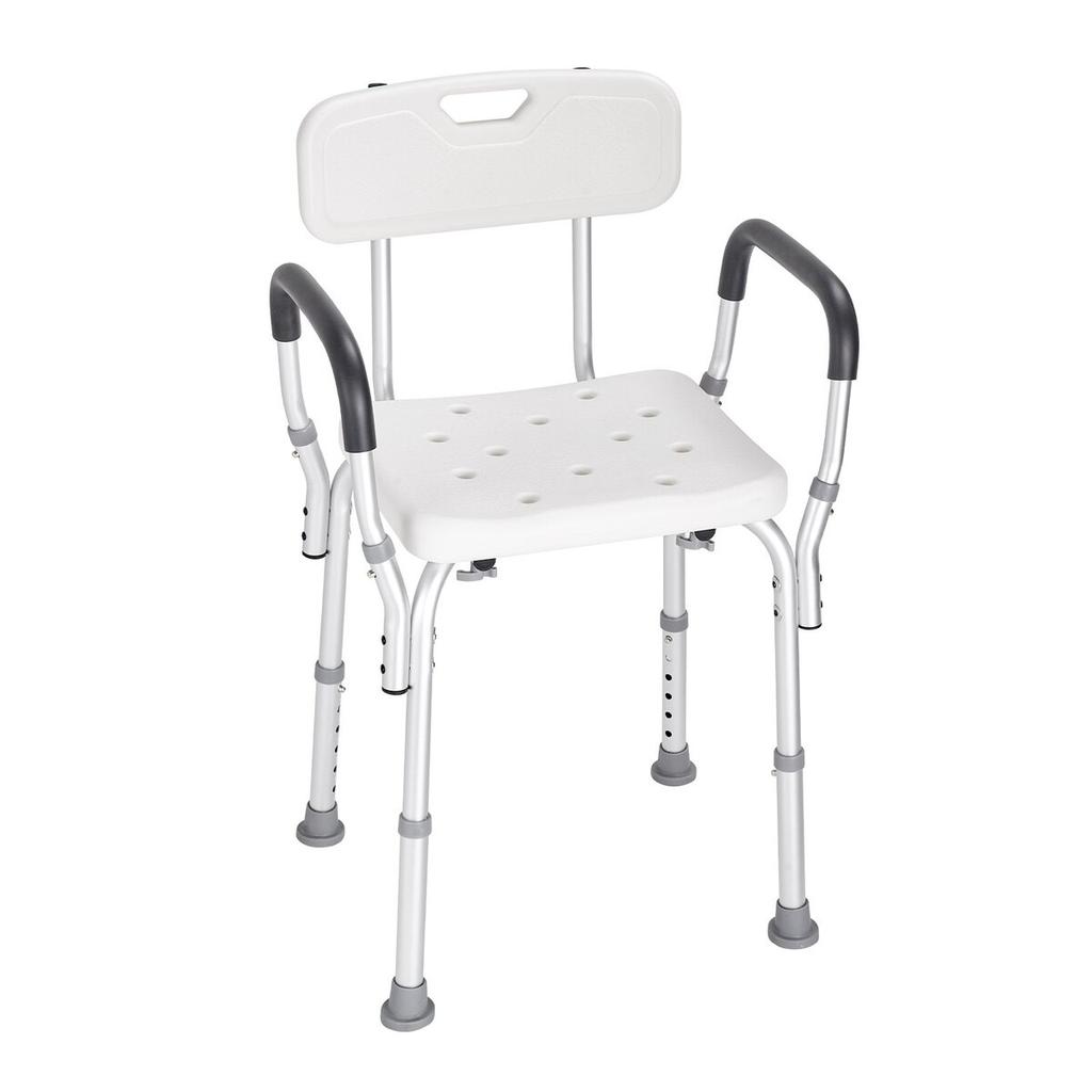 Shower Chair, Shower Seat with Back, Adjustable Height Shower Stool, Shower Chair for Inside Shower Bathtub, Non-slip Bathroom Bench Bath Chair for