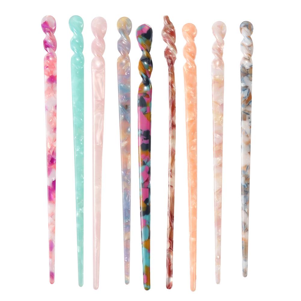 Темпераментные Девушки Акриловые Винтажные Корейские Дисковые Заколки для Волос Палочки для Волос Аксессуары для Волос Заколки