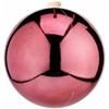 Boules De Noël - Lot De 12 - Plastique - Rose - 20 Cm