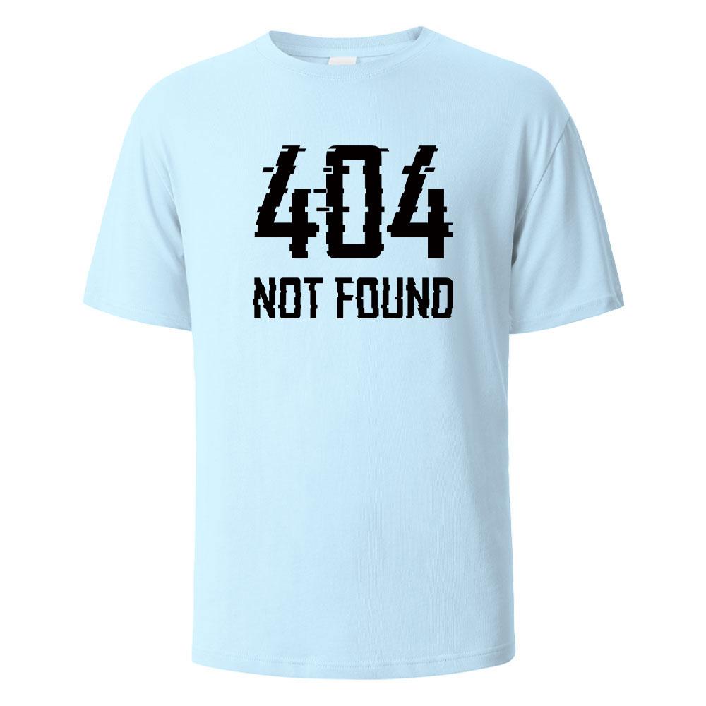 404Not Found Print TShirt Summer Tees For Men Women 100 Cotton Oneck Oversize Casual Short sleeved Tops