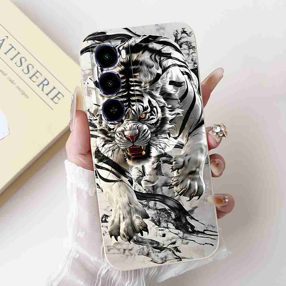 For itel City 100 4G C671L Case Cute Cat Luxury Flower Soft Silicone Back Cover For ITEL City100 4G 6.75" Phone Cases Bumper