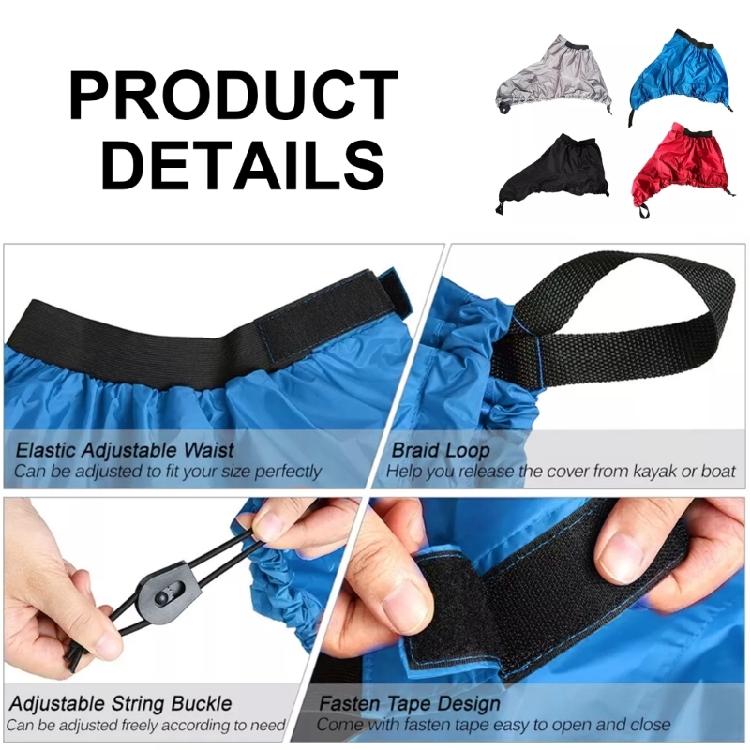 Adjustable Kayak Sprays Cover Canoes Boats Sprays Deck Skirt Cockpit Cover Antidust Kayak Sprays Skirt Water Sports Accessory