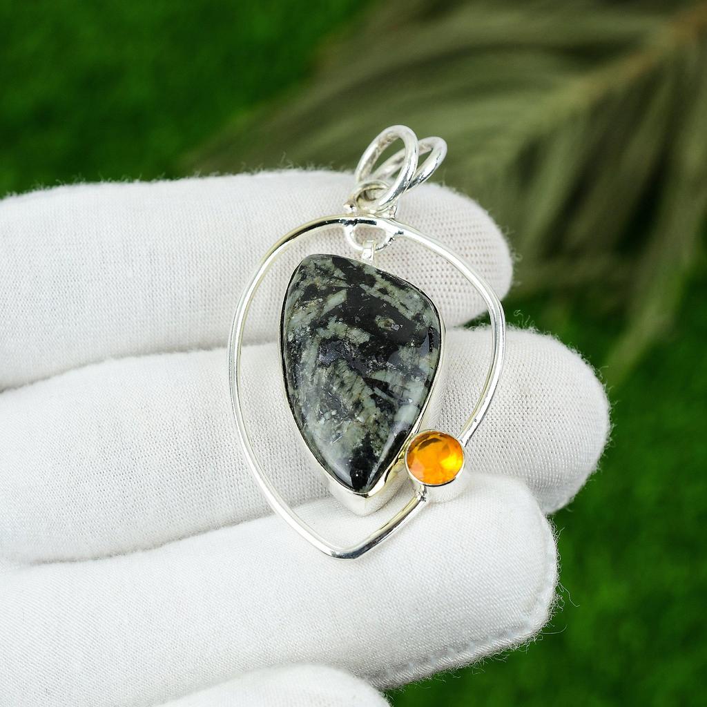 Mothers day Sale Sterling Silver Star Galaxy Gemstone Citrine Trendy New Pendant