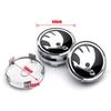 2025 Hot 4Pcs Aluminum Alloy Car Wheel Center Hub Caps Cover Rim Sticker Badge For Skoda Octavia 2 VII Fabia Rapid Superb Scala