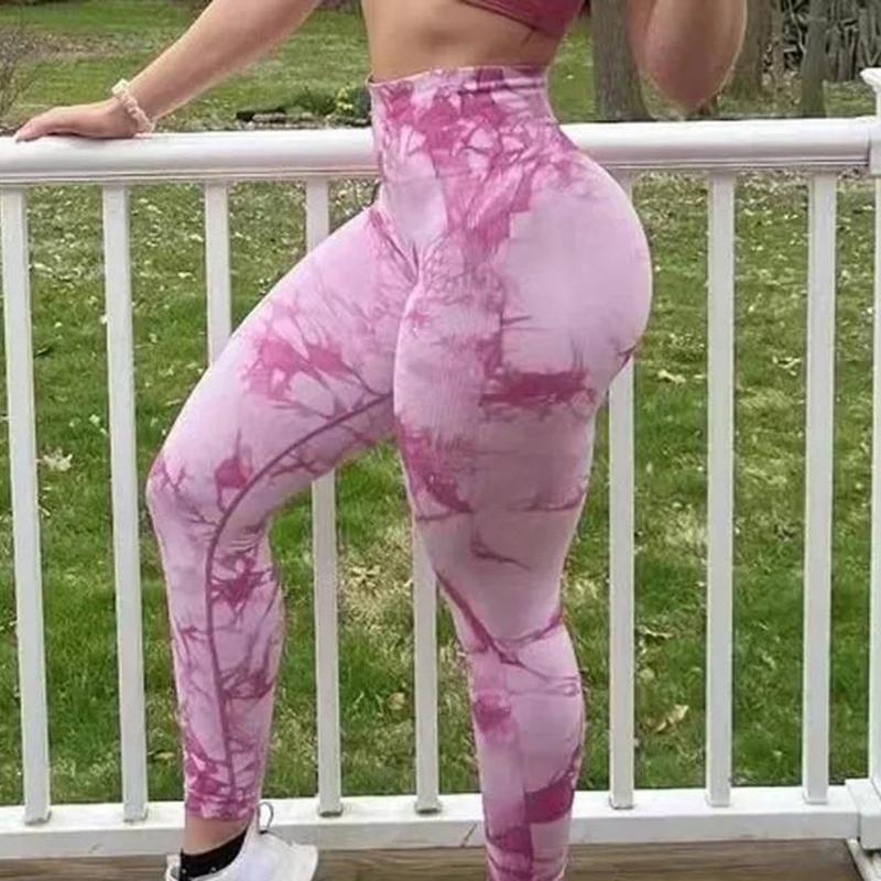 Бесшовные спортивные леггинсы с принтом тай-дай, женские спортивные леггинсы с эффектом пуш-ап для фитнеса, контурные брюки для йоги, женские тонкие эластичные леггинсы для бега, брюки 30164