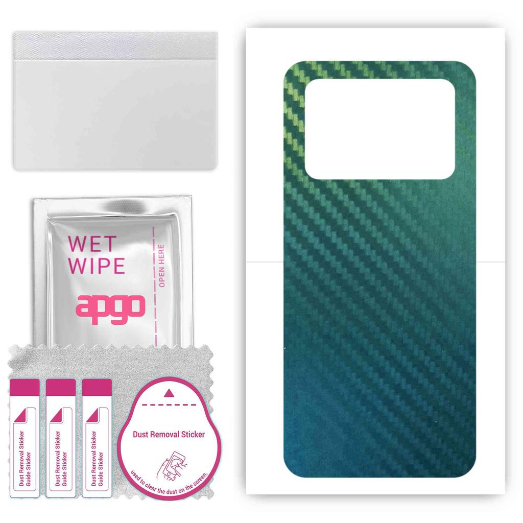 apgo Защитная наклейка-скин для задней панели, совместимая с Xiaomi Poco M4 Pro, Пленка-обертка, Фольга, Винил - Узор Карбон Хамелеон CAKA1