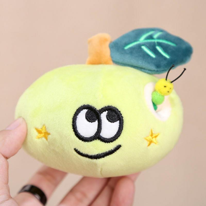 Cute Fruit Plush Doll With Short Pile Fabric For Bag Decor And Gifts