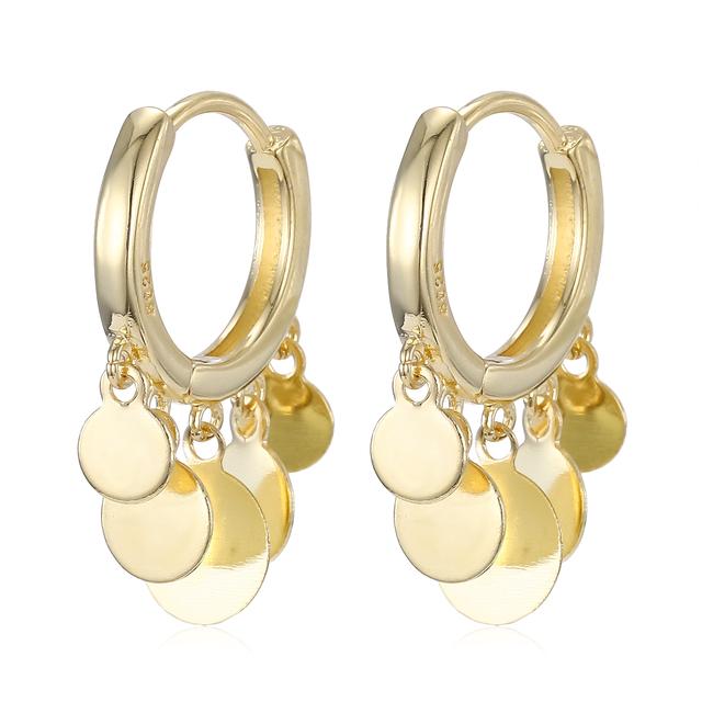 ANENJERY Нежные круглые серьги-капли с кисточками, изысканные ювелирные изделия для женщин, подлинные дропшиппинг, оптовая продажа