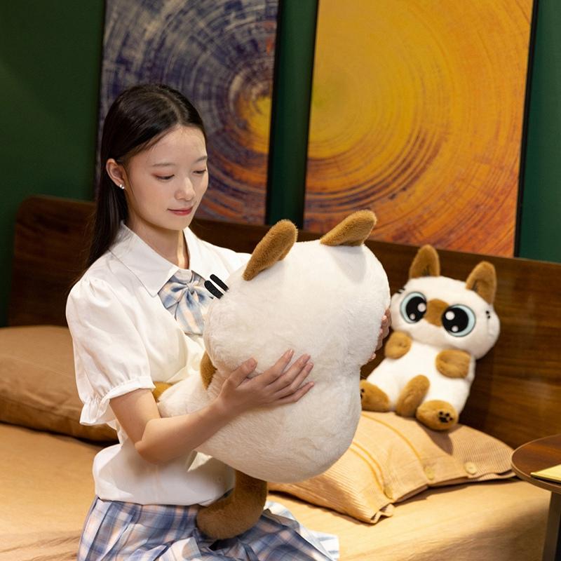 3346Cm Siamese Cat Animals Stuffed Lying Doll Super Soft Home Office Decor High Quality Toys Girls Boys Kids Christmas Presents