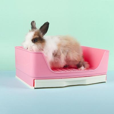 Прямоугольный лоток для кроликов с выдвижным ящиком, большое пространство, туалет для домашних животных, тренировочная пеленка, зоомагазин