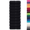 VidaXL Serviettes de toilette Premium SOLUND 10 pièces Noir 30 x 30 cm 600 g/m² 137421