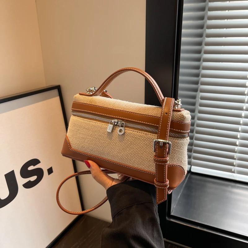 Женская сумка через плечо с застежкой-молнией, холщовые простые сумки, однотонные сумки через плечо, мода