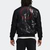 Adidas CNY Series Rose Jacket Back Print Slim Fit Basketball Sports Jacket Men Outerwear Black GH4993