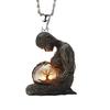 2Pcs/Set Necklace Earrings Set 2D Acrylic Figure Charm with Tree Winding Necklace Hook Earrings Set Mother Day Gift Jewelry
