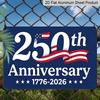 Плоский 2D, 1 шт. Патриотическая алюминиевая табличка США "250-летие 1776-2026", 12x8 дюймов - Синий Красный Белый Дизайн Американского Флага, США 250-й День Независимости