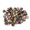 100 PCS 9MM Brass Copper Square Rivets Apparel Shoes Bag Accessories for Leather DecorationBronze