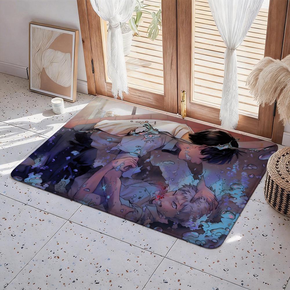 Anime A Summer Hikaru Died Floor Mat Eco Flannel Doormat Non Slip Odorless Indoor Floor Rug Soft Short Plush Home Mat