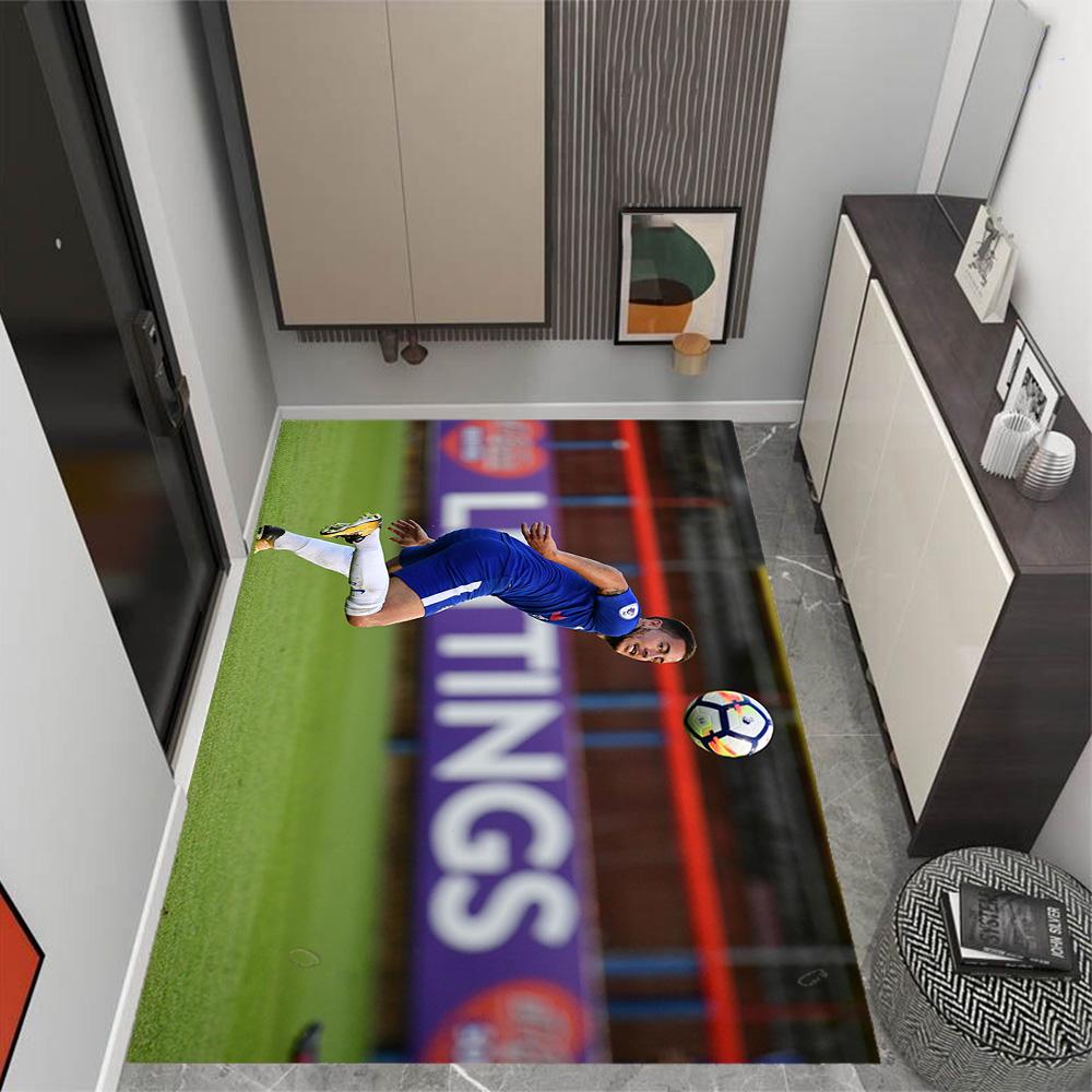 Soccer Player Action Carpet Perfect for Entryway Bedrooms Hallway Outdoor Antislip Carpet Decorate Offices Luxury Gift for Birthday, Christmas, Weddin
