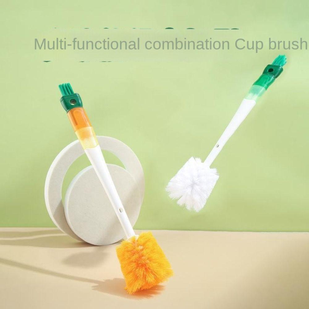 Многофункциональная щетка для чистки чашек с длинной ручкой, щетка для мытья чашек, инструмент для чистки стеклянных молочных бутылок