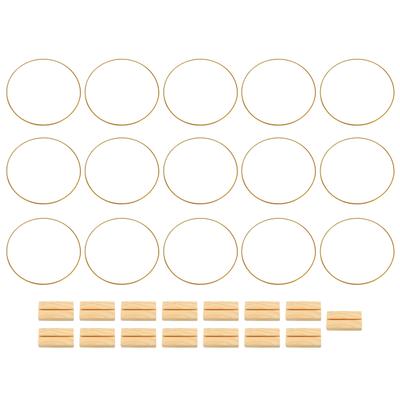 15 шт. Цветочные обручи Изысканный золотой металлический венок Кольцо Свадебный стол центральное украшение с