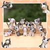 AAGWW Working Cat Figure Kitten Toy Mini Toy Cat Birthday Party Accessory 9 Brown Cheesecake Set, Figure, Character, (Product Contents Flavors)