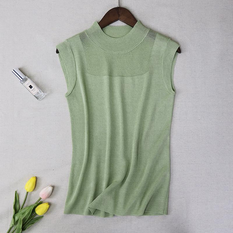 Summer Tanks Sleeveless Knitted Tanks Top Women
