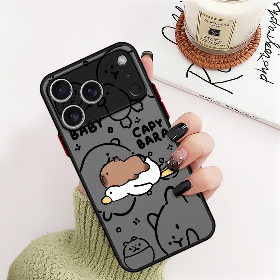 Чехол для iPhone 17 16 Pro Max 16e XS 13 Mini 14 17 Air 15 Plus 12 11 Задняя крышка телефона Мультяшная пара Гуси
