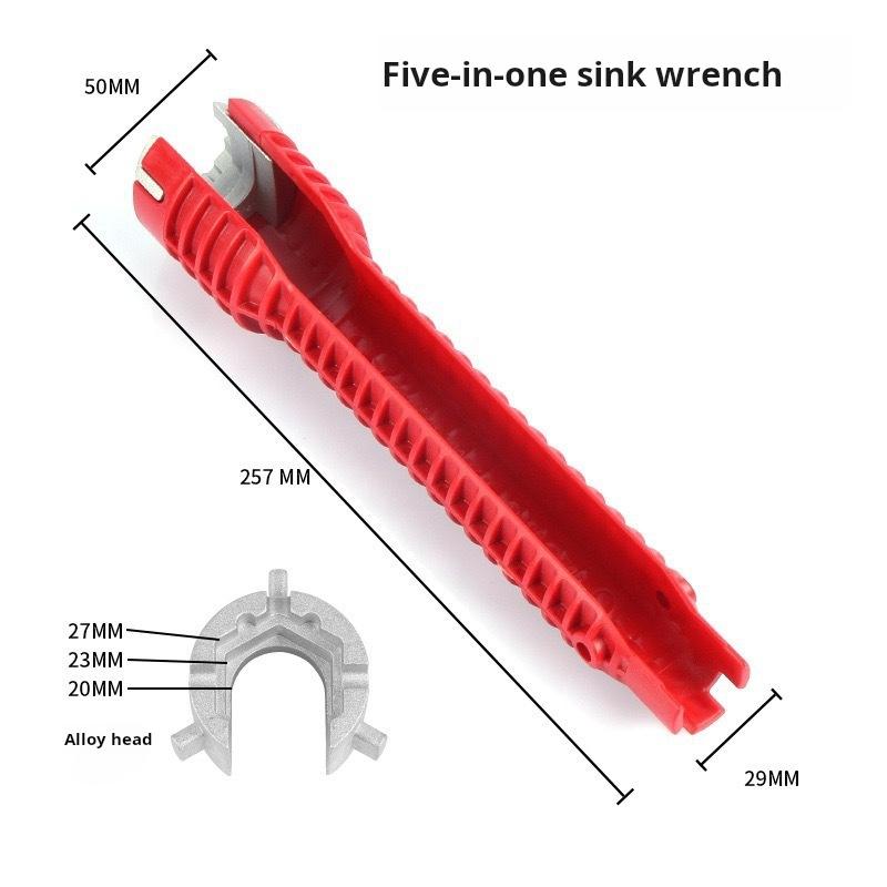 Инструмент для сантехники раковины Ремонтный инструмент для сантехники Противоскользящий гаечный ключ для раковины Сантехник Гаечный ключ для ванной комнаты 8 в 1/5 в 1 Многофункциональные наборы ремонтных инструментов Аксессуары
