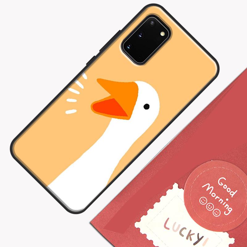 Мультяшный Забавный Гусь Чехол для Телефона Для Samsung Galaxy S25 S26 Ultra S20 S21 S22 S23 S24 Plus S9 S10 S25 FE Защитная Крышка