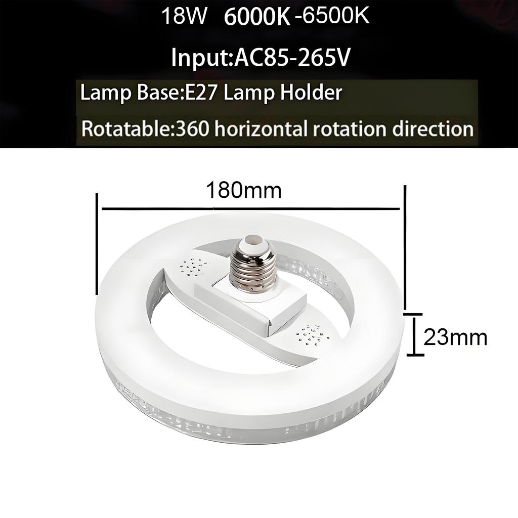 E27 LED Ceiling Light Crystal Chandelier 18W 24W Round Energy Efficient Lamp Base Bedroom Hallway Living Room Pendant Lamp Kitchen Decoration Light