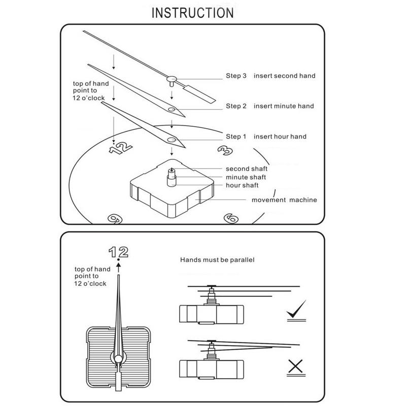 1 комплект, комплект для настенных часов, набор для ремонта часов, винтажные часы, сделай сам, кварцевый механизм, указатели, музыкальная шкатулка, вал 17 мм