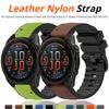 QuickFit 22mm 26mm Leather+Silicone Strap For Garmin Fenix 8 47mm 51mm 7 7X 6 6X 5 5X Plus Enduro 3 Tactix 9 Forerunner 965 955 970 Nylon Band