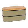 MIYS Ланч-бокс квадратный с текстурой дерева Оливковый 73507 Мужской