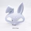 Hand Painted Blank Rabbit Mask DIY Matte White Bunny Masquerade Women Mask Halloween Party PVC Rabbit Unpainted Decorative Masks