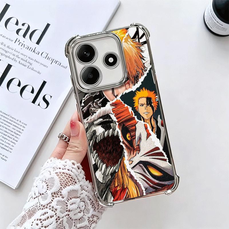 Чехол для телефона с покрытием Bleach Kurosaki Ichigo для Xiaomi Redmi Note 14 15 Pro Plus 13 12 11 11S 11T 10 9S 9 5G Противоударный с Airbag