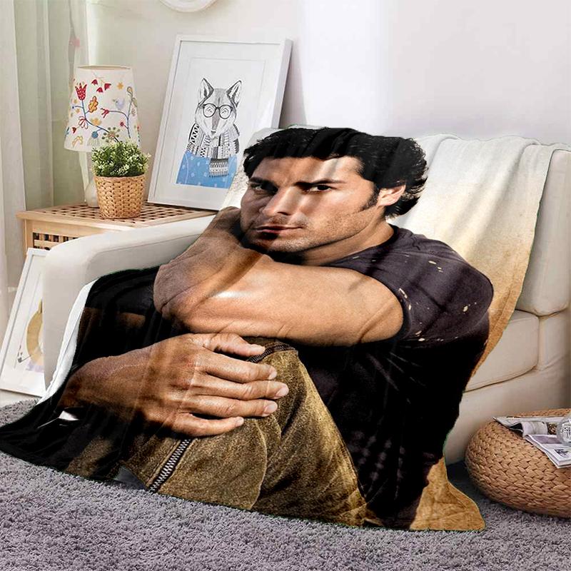 Chayanne 3D Print Puerto Rican Latin Pop Gift Blanket,Soft Throw Blanket for Home Bedroom Bed Sofa Travel Picnic Cover Kids