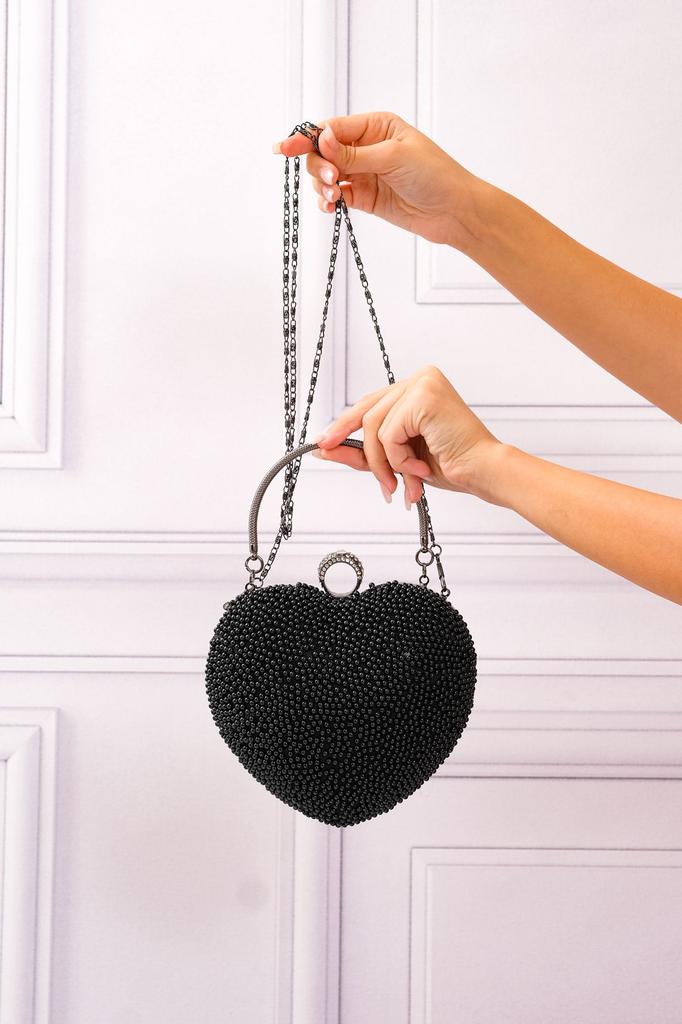 Women's Stylish and Useful Evening Dress Bag Women's Heart Stoned Saxe Blue Evening Dress Bag