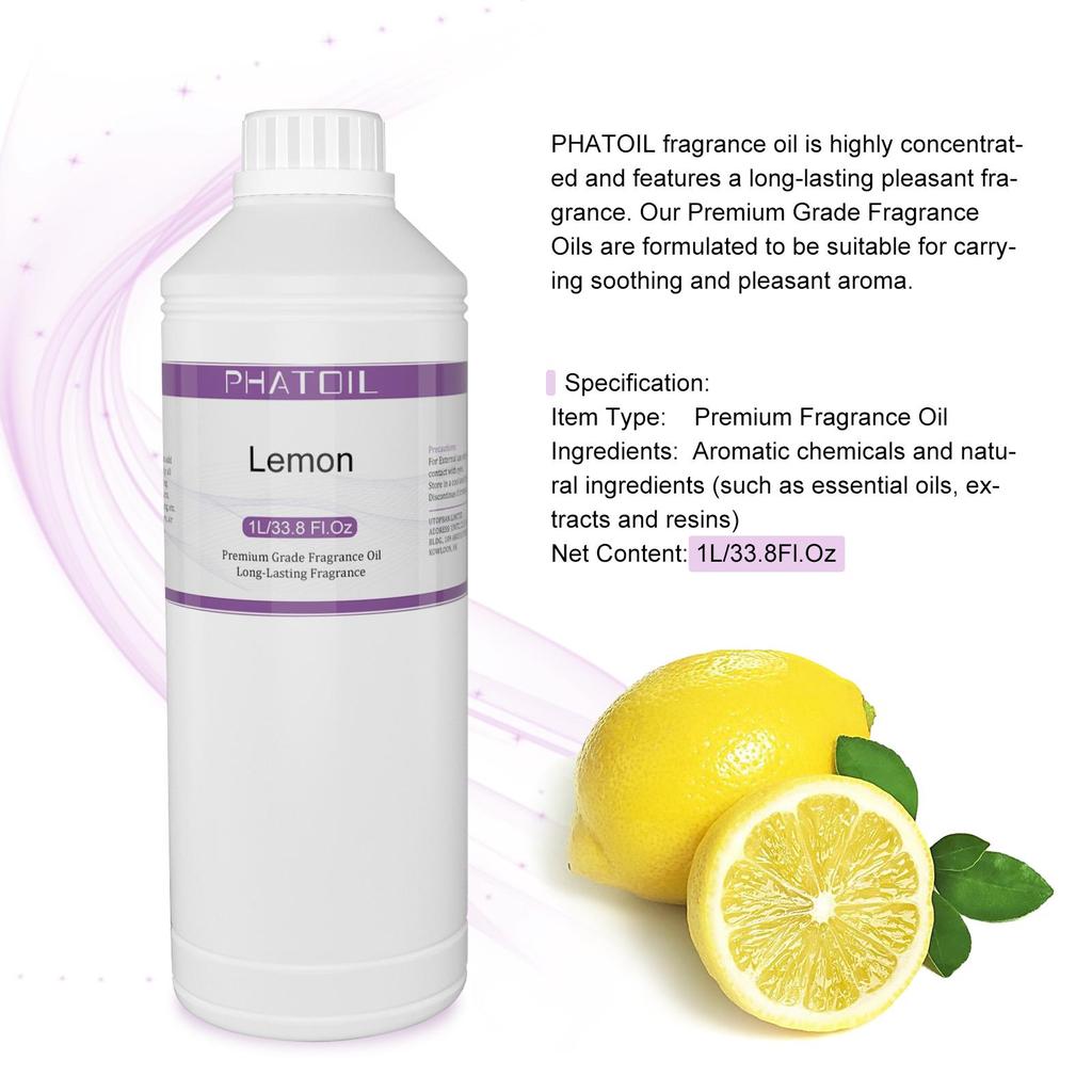 PHATOIL 1000 мл/33,8 жидких унций Ароматические масла Манго Вишня Арбуз Лимон Фрукты Эфирное масло для освежителей воздуха Уход за волосами и кожей Духи «сделай сам»
