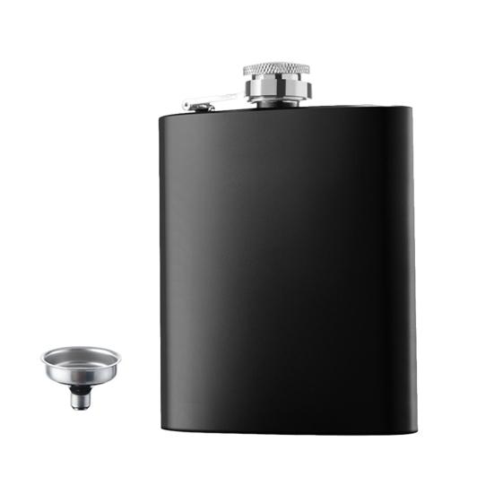 Фляжка из нержавеющей стали на 6 унций, матовая, герметичная, с воронкой, никогда не теряющаяся, портативная