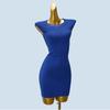 Foreign Trade Quality Round Neck Inner Wear Knitted Dress Women Spring Small Flying Sleeve Elegant All-Match Hip Skirt