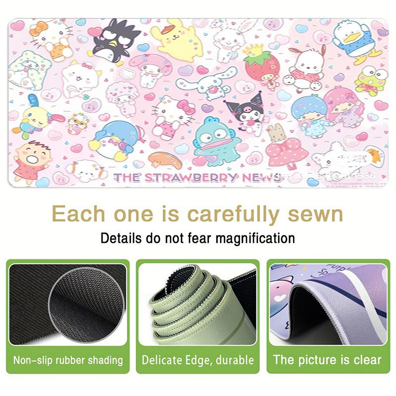 1pc Kawaii Characters Collection Computer Pad with Vibrant Print, Mouse Pads for Desk,077