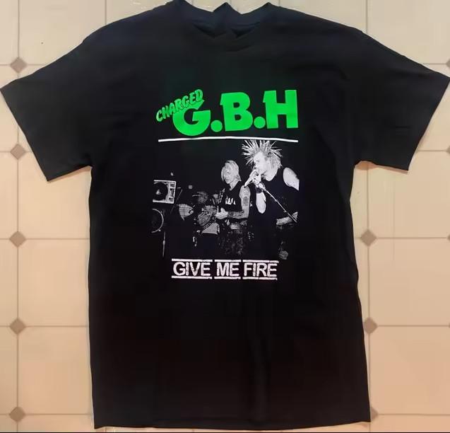 CHARGED GBH GIVE ME FIRE Футболка 80-х годов британская панк-футболка размер S-5XL Унисекс футболка