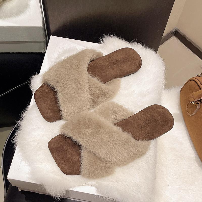 Популярные в интернете тапочки-шлепанцы на плоской подошве для женщин, новинка осени и зимы 2025 года, высококачественные, с перемычкой, домашние хлопковые тапочки для беременных