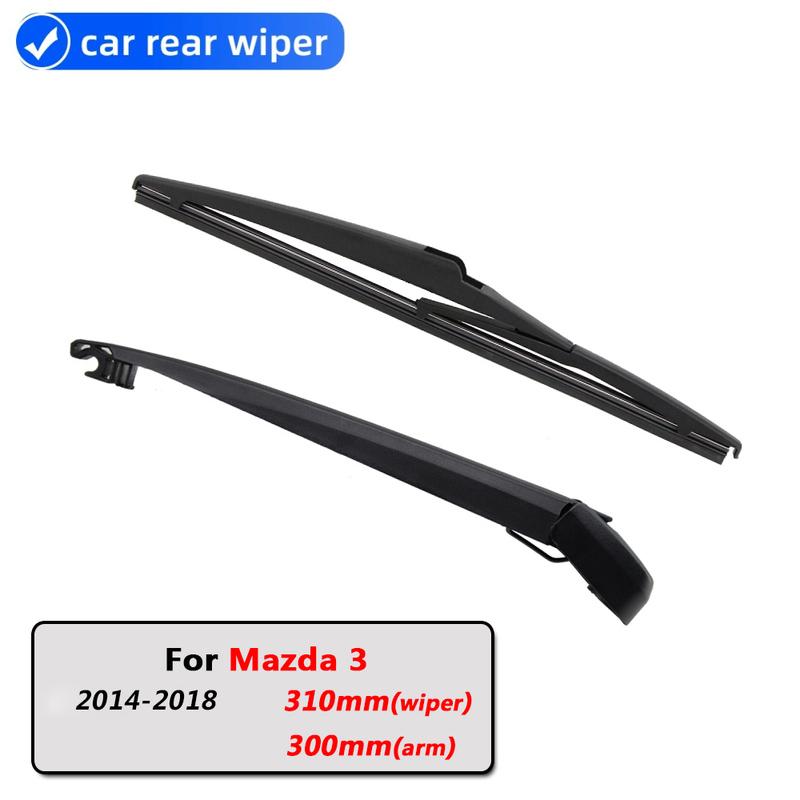 Car Rear Wiper Blade Blades Back Window Wipers Arm For Mazda 3 Hatchback (2014-2018) 310mm Auto Windscreen Blade