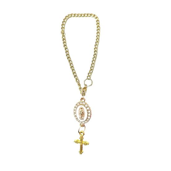 Подвеска-четки на руль, католические четки, подвеска, аксессуар для подвешивания, крест, Дева Мария