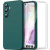 Case + Tempered Glasses - BOOLING - for Samsung Galaxy A35 5G - Shockproof Protection - Ultra Slim - Night Green