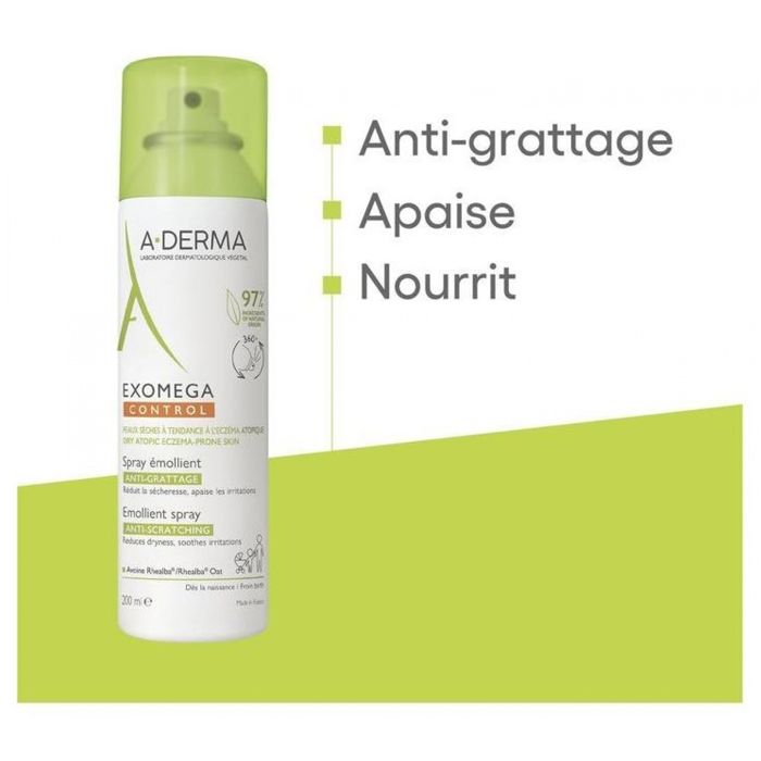 A-DERMA - Exomega Control Spray Émollient Anti-irritations 200 Ml
